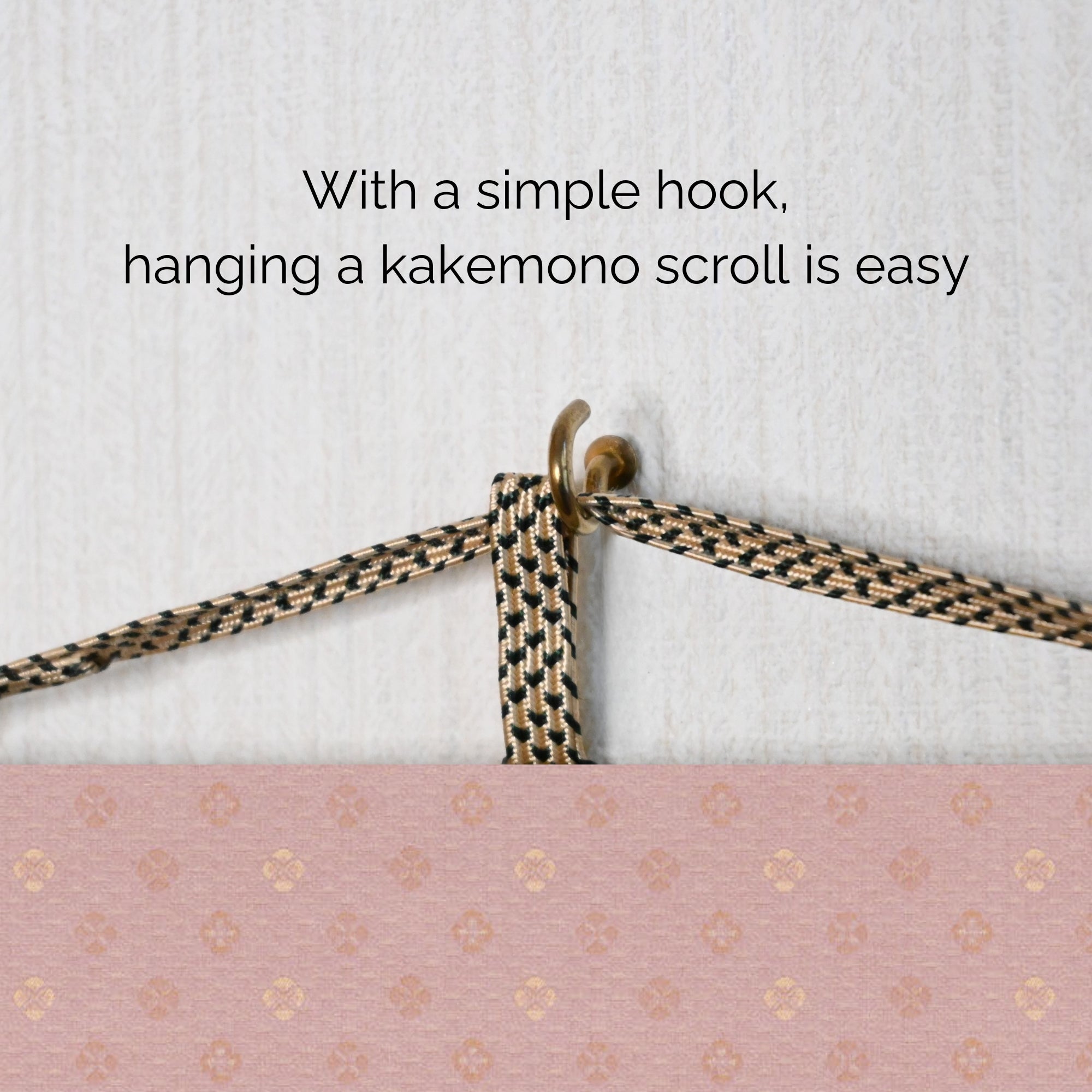 Japanischer Anime Sakura Kakemono Wandrolle – Kimono-Frauen mit Pagode 